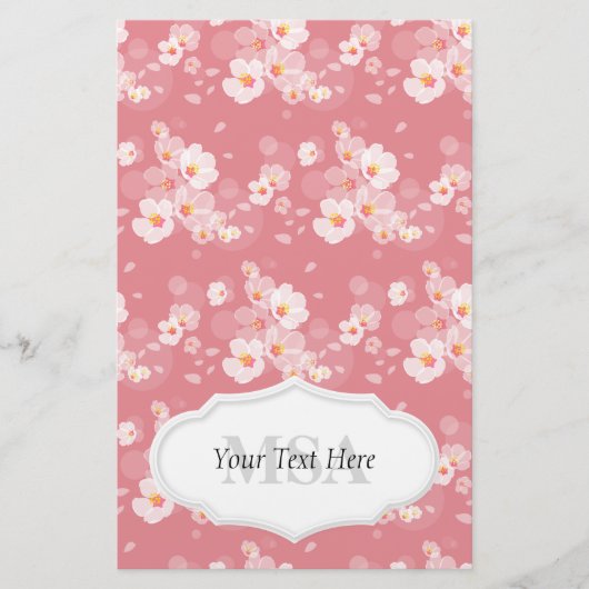 Dainty Plum Blossoms Briefpapier (Vorderseite)