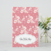 Dainty Plum Blossoms Briefpapier (Stehend Vorderseite)