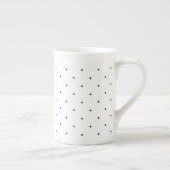 Dainty Polka Dots Black and White Tee Cup Porzellantasse (Rechts)
