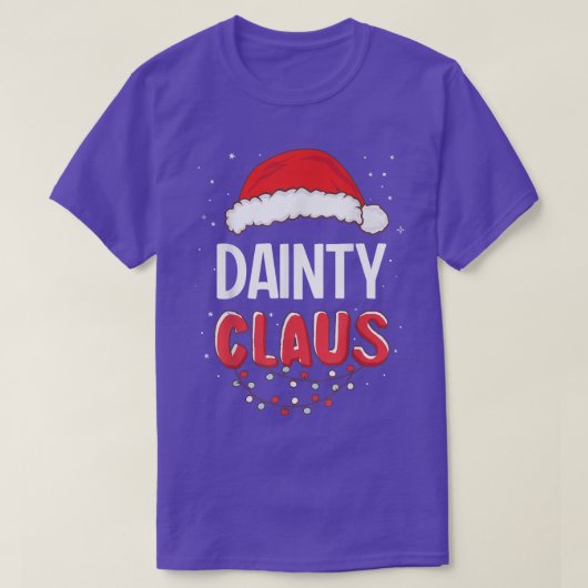 Dainty Santa Claus Weihnachten Matching Costume T-Shirt (Design vorne)