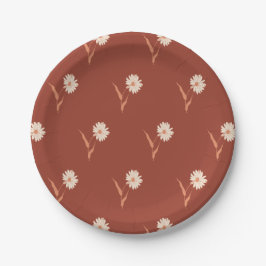 Dainty Scattered Aster Botanical | Rust Red Pappteller