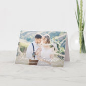 Dainty Script Forever Dankbarkeit Hochzeit Danke (Vorderseite)