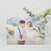 Dainty Script Forever Dankbarkeit Hochzeit Danke (Stehend Vorderseite)