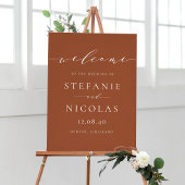 Dainty Script Simple Navy Blue Wedding Welcome Pos Poster