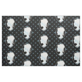 Dainty Skull Cameo Blue Stoff (Yard (91,4 cm))