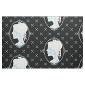 Dainty Skull Cameo Blue Stoff (Fat Quarter (45,7 x 55,9 cm))