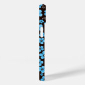 Dainty Sky Blue Floral Chintz Pattern Black iPhone Case-Mate iPhone Hülle (Rückseite / Rechts)