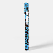 Dainty Sky Blue Floral Chintz Pattern Black iPhone Case-Mate iPhone Hülle (Rückseite / Links)