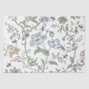 Dainty Vintage Blume mit Honigbienen Pastel Seidenpapier