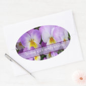 Dainty Violas ~ Oval Sticker (Umschlag)