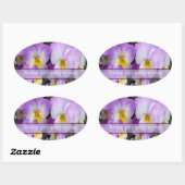 Dainty Violas ~ Oval Sticker (Blatt)