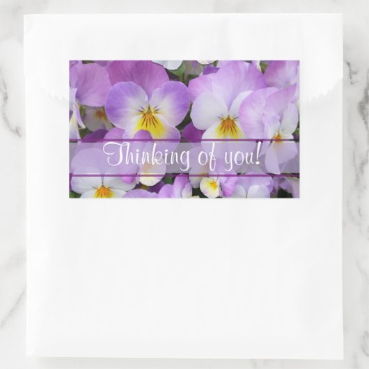 Dainty Violas ~ Rectangle Sticker (Tasche)