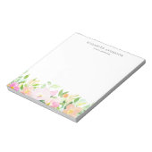 Dainty Watercolor Blume | Pastell Floral Notizblock (Rotiert)