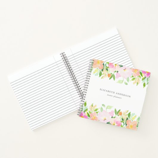 Dainty Watercolor Blume | Pastell Floral Notizblock (Innenseite)