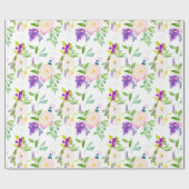 Dainty Watercolor Blume | Peonies und Wisterias Geschenkpapier (Flach)