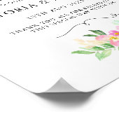 Dainty Watercolor Florals Herzlich Willkommen bei  Poster (Ecke)