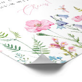 Dainty Watercolor SPring Meadow Shower Mimosa Bar Poster (Ecke)