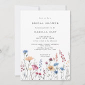 Dainty Wild Blume Bridal Dusche Einladung (Vorderseite)