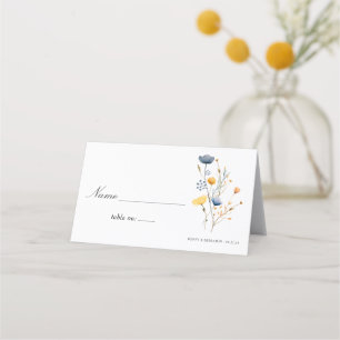 Dainty Wild Blume Florals Rustic Boho Wedding Platzkarte
