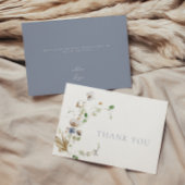 Dainty Wildblume Dusty Blue Dankeskarte