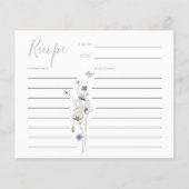 Dainty Wildblume Dusty Blue Rezept Card (Vorderseite)
