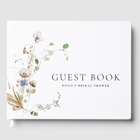 Dainty Wildblume Gästebuch (Vorderseite)