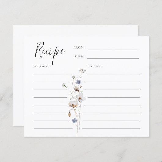 Dainty Wildblume Rezept Card (Vorne/Hinten)