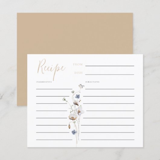 Dainty Wildblume Soft Tan Rezept Card (Vorne/Hinten)