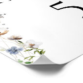 Dainty Wildblume Tischnummer Poster (Ecke)