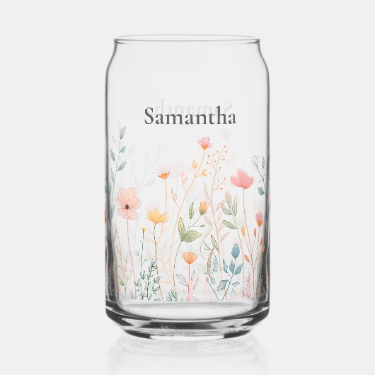 Dainty Wildflower Personalized Dosenglas (Vorderseite)