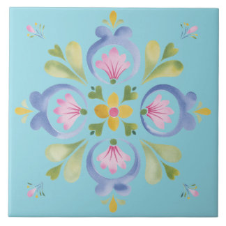 Dainty Yellow Flower Unique Fliese