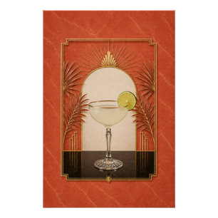 Daiquiri Art Deco Poster   Bar Kunst