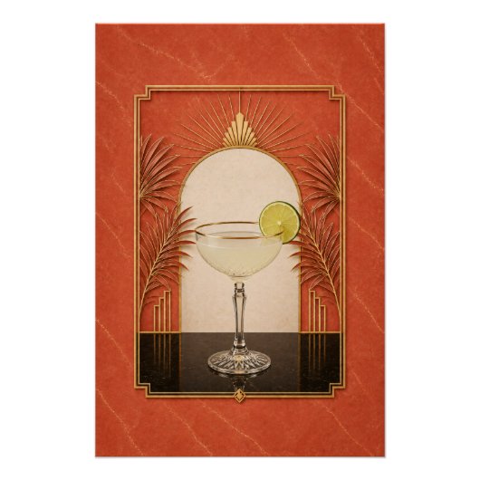 Daiquiri Art Deco Poster | Bar Kunst (Vorderseite)