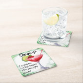 Daiquiri Rechteckiger Pappuntersetzer (Vor Ort)