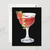 Daiquiri Strawberry Postcard Postkarte (Vorne/Hinten)