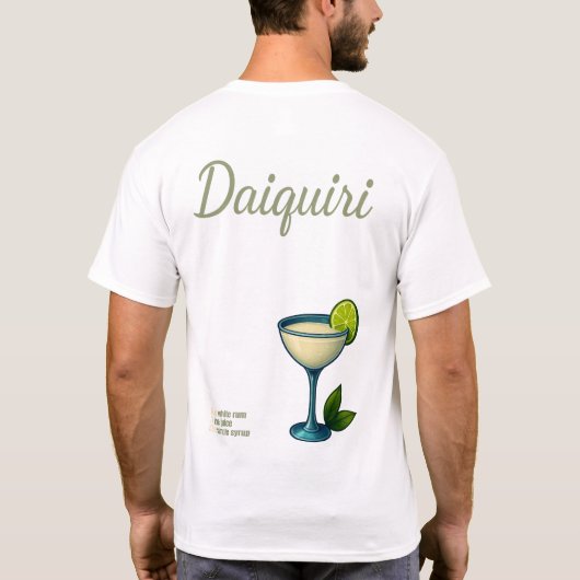 Daiquiri T-Shirt – Classic Rum Cocktail (Rückseite)