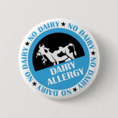 Dairy Allergy Abzeichen Button (Vorderseite)
