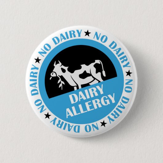 Dairy Allergy Abzeichen Button (Vorderseite)
