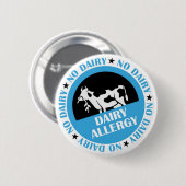 Dairy Allergy Abzeichen Button (Vorne & Hinten)