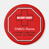 Dairy Allergy Medical Allert Std Magnet (Vorne)