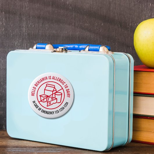 Dairy Allergy Runder Aufkleber