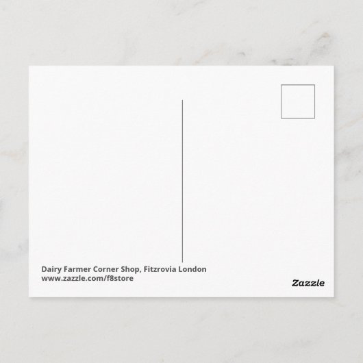 Dairy Bauer Corner Shop, London UK Postkarte (Rückseite)