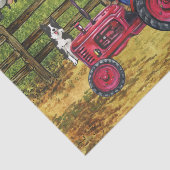 Dairy Bauer Country Gnome Traktor Landschaft Seidenpapier (Ausschnitt)