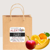 Dairy Food Allergy Quadratischer Aufkleber