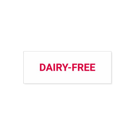 Dairy-free Allergy Friendly Permastempel (Design)
