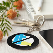 Dairy Free Black No Lactose oder Dairy Allergy Kid Schlüsselanhänger (Seite)