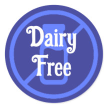 Dairy Free Half Inch Blue Warning Allergie Kulinar