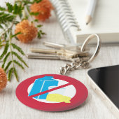 Dairy Free Red No Lactose oder Dairy Allergy Alert Schlüsselanhänger (Seite)