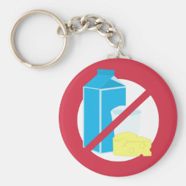 Dairy Free Red No Lactose oder Dairy Allergy Alert Schlüsselanhänger