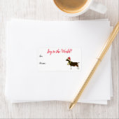 Dairy Goat Christmas Geschenk Tag Adressaufkleber (Insitu)